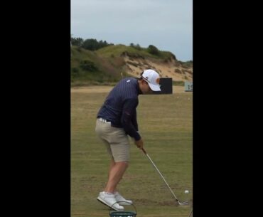 Jazz Janewattananond slow motion downswing and impact iron. #golf , #golfswing , #alloverthegolf