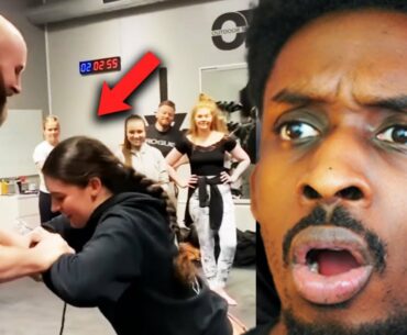 Girls SHOCKED at how Easily Man Over Powers Woman