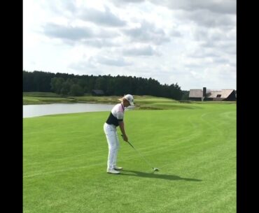 How to swing to play 9 holes 29 (-7)? Marcus Helligkilde golf swing motivation. #shorts #golfshorts