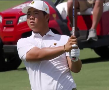 Tom Kim dominating the President's Cup for 3 minutes and 17 seconds...