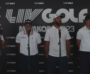 Dustin Johnson, Patrick Reed, Pat Perez, Peter Uihlein Netflix 2023 LIV Golf League Mayakoba