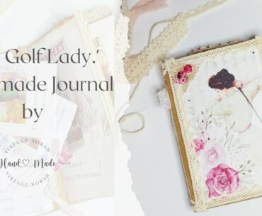 ✨️The Golf Lady~ Handmade inspirational journal by VintageNorah.  ✨️Flip through.