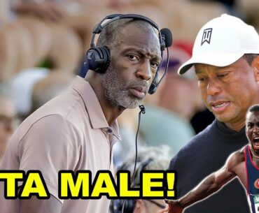 Olympic Track legend Michael Johnson goes FULL BETA MALE and TRASHES Tiger Woods over Tampon!
