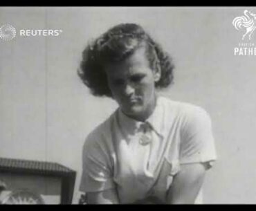 Babe Didrikson plays golf in America (1936)