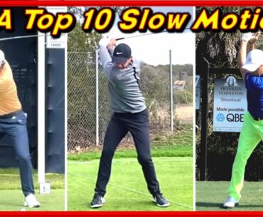 PGA Top 10 Various Driver Slow Motion SwingsㅣFront View