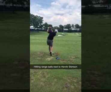Driving range beside Henrik Stenson #shorts