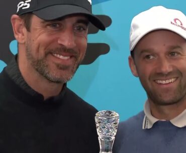 Aaron Rodgers & Ben Silverman Pro Am Winners Sunday Press Conference 2023 AT&T Pebble Beach Pro-Am