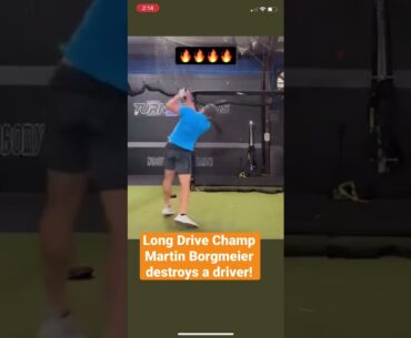 Long Drive Champ Martin Borgmeier destroys a driver!! #golf #martinborgmeier #shorts