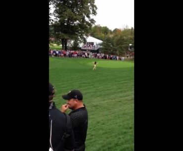 Crazy Lady Streaker at Muirfield Village Golf Club-Presidents Cup 2013!