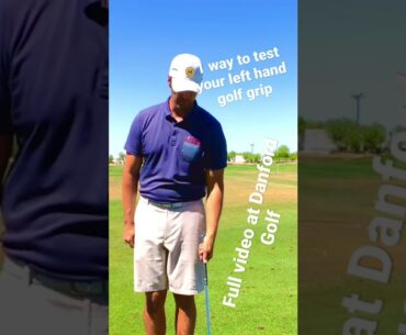 Left hand golf grip check.