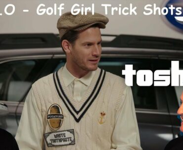 Tosh.O - CeWEBrity Profile - Golf Girl Trick Shots REACTION!! | OFFICE BLOKES REACT!!