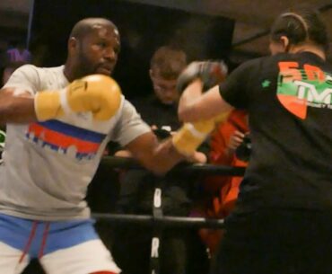 STILL GOT IT!!! Floyd Mayweather CRACKS PADS • LONDON WORKOUT • Money vs Aaron Chalmers