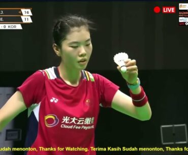 🔴Final Gao Fang Jie Vs Kim Ga Eun - BADMINTON ASIA MIXED TEAM CHAMPIONSHIP DUBAI 2023 China Vs Korea