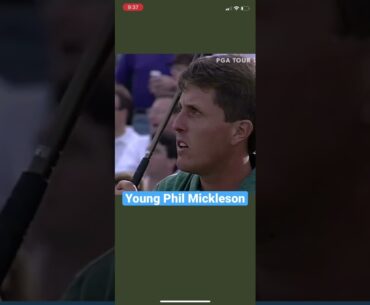 Young Phil Mickleson stiffs one at WM ! #philmickelson #golf #shorts