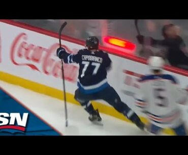 Jets' Adam Lowry And Kyle Capobianco Strike Twice In 22 seconds To Steal Lead From Oilers