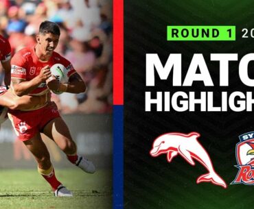 NRL 2023 | Dolphins v Sydney Roosters | Match Highlights