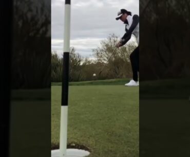 Awesome Golf Babe 😍😍😍 Trick Shot!!! #shorts #golfbabe