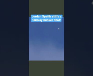 Jordan Speith stiffs a fairway bunker shot! #jordanspieth #golf #tomgillisgolf #shorts