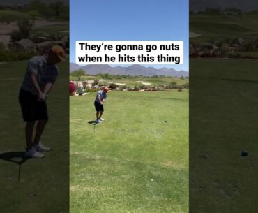 Golfing the 16th hole at TPC Scottsdale like Tiger Woods 🐯  #shorts #golf #golfing