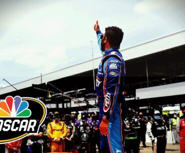 Standing with Bubba Wallace at Talladega | NASCAR 75th Anniversary Moments | Motorsports on NBC