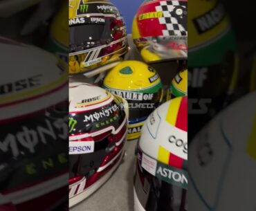 LEGENDARY SET OF F1 HELMETS READY TO GO - SCHUMACHER, SENNA, HAMILTON, ALONSO, AND MANY MORE!!