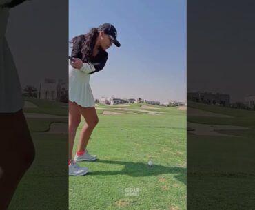 Amazing Golf Swing you need to see | Golf Girl awesome swing | #golf   #shorts Winnie  Wong
