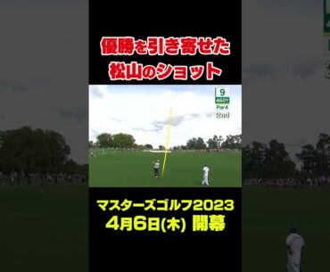 【マスターズスーパーショット】2021年マスターズ 松山英樹優勝を引き寄せたショット#shorts #ゴルフ #Masters