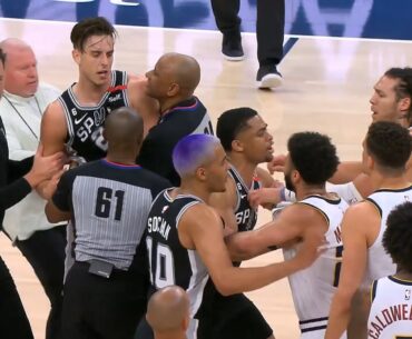 Zach Collins chases after Michael Porter Jr to fight after MPJ dunked on him - both ejected