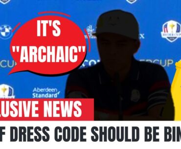 EX RYDER CUP STAR SLAMS "ARCHAIC" GOLF DRESS CODE!