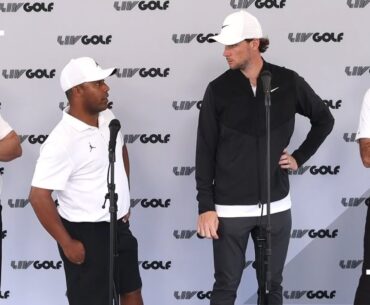 Bubba Watson, Talo Gooch, Harold Varner III, and Thomas Pieters TALK LIV Golf