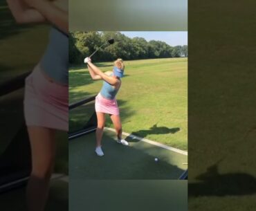 Amazing golf skill by Bella Angel!!Extreamly Awesome!!❤❤#golf #shorts #golfswing