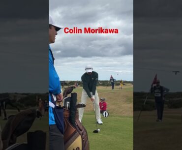 Colin Morikawa with a beautiful swing. Teeing off at he British Open. PGA Golf!