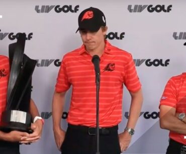 Sergio Garcia, Abraham Ancer, Carlos Ortiz, and Eugenio Chacarra WIN LIV Golf Tucson with Fireballs