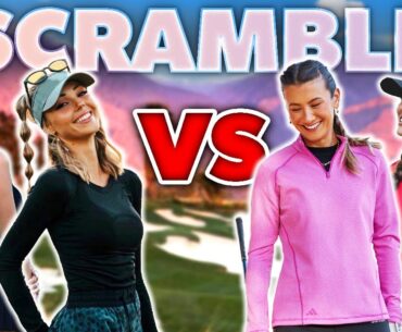 2v2 Golf SCRAMBLE | Mia Baker & Karol VS Claire Hogle & Sarah | WHO WILL WIN?