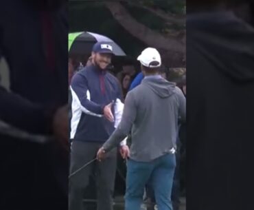 Aaron Rodgers & Josh Allen sharing the love 😂 #shorts #nfl #golf #aaronrodgers #joshallen