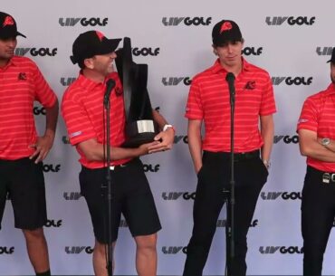 Fireballs Sunday TEAM WINNERS Press Conference 2023 LIV Golf Tucson · Round 3