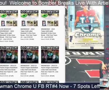 BomberBreaks Monday Night Group Breaks Featuring Prizm Football, Welcome!