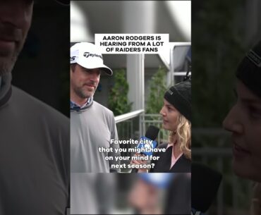 Sounds like Raiders fans are making their pitch to Aaron Rodgers. #shorts