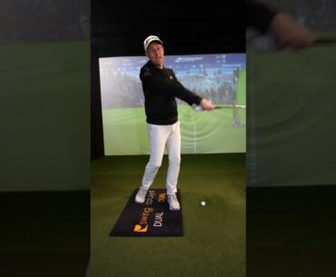 STOP SWINGING TOWARDS THE TARGET (exit left)