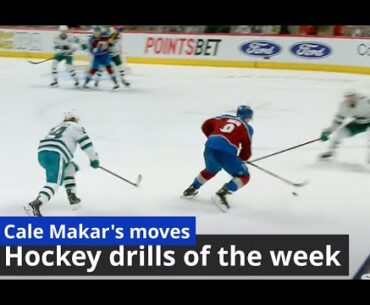 Cale Makar's moves. hockey drills of the week.