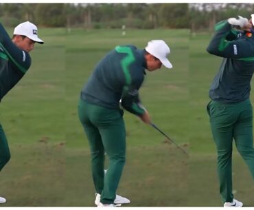 Viktor Hovland Practice Swings with Slow Motions