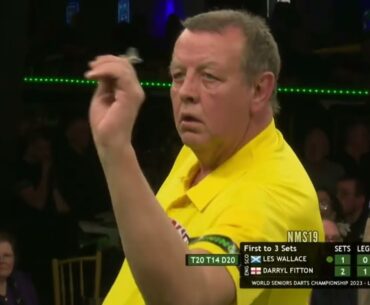 Les Wallace AMAZING CHECKOUT at World Seniors Darts Championship 2023