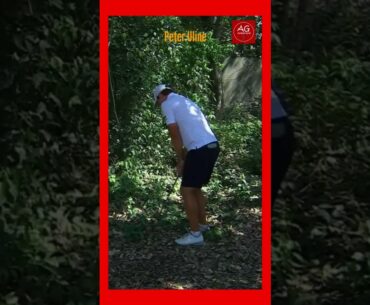 Peter Uline hit Ball from the Groove of Trees #shorts #golf
