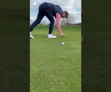 COPY THIS save 10 shots instantly hitting putts this way! #golf #golfswing #golfstance #golfcoach