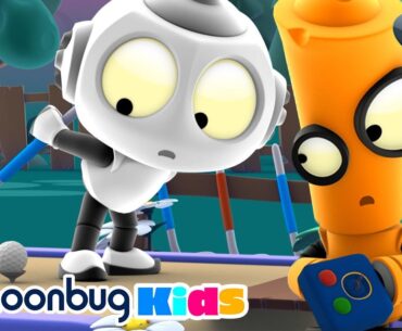 Galaxy Golf | @RobTheRobot-RobotCartoons  | Moonbug Kids | Space Cartoons