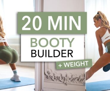 20 MIN BOOTY BUILDER - Gym Style, Slow Circuit Training with breaks / Equipment: Weight