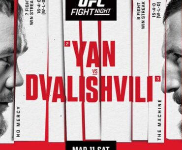 UFC VEGAS 71 LIVE YAN VS DVALISHVILI LIVESTREAM & FULL FIGHT NIGHT COMPANION