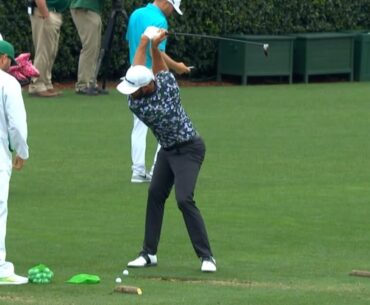 Dustin Johnson on the range Masters 2023 (Swing Analysis & Slowmotion)