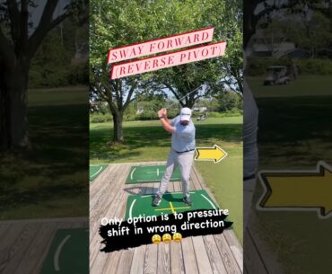 Sway forward/reverse pivot causes lack of contact and loss of power 😩 #golf #golftip #golftechnique