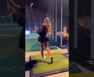 Top golf girl has a good swing! 🔥